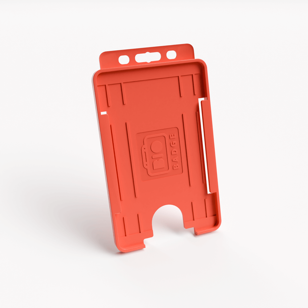 Rigid Card Holder, Portrait, Red (Pack of 100)